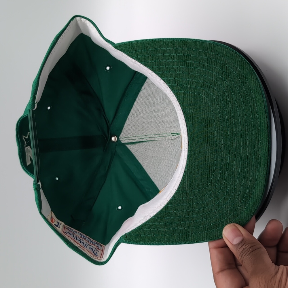 Starter| NWOT Vintage NBA Green Seattle Sonics Snap Back Green Brim - Picture 9 of 12